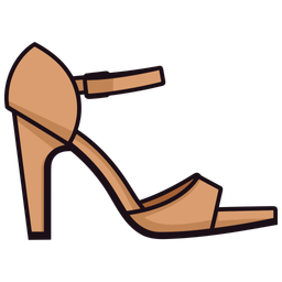 Brown Cork Heels Shoes  Icon