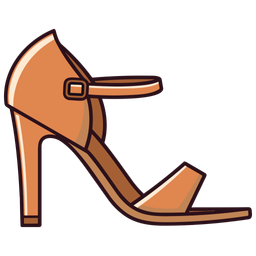 Brown Cork Heels Shoes  Icon