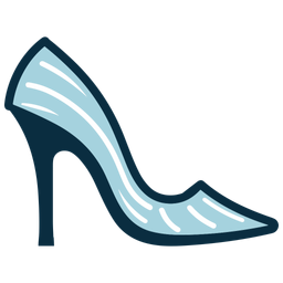 Blue  Feathered Heel Women's Shoes  Icon