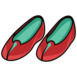 Red women's Velvet Slipper Shoes  Icon