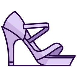 Purple Wedge Women's Shoes  Icon