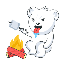 Bear Roasting  Icon