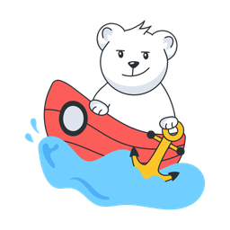 Bear Boating  Icon