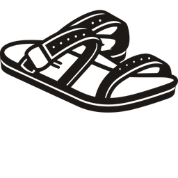 Black Sandals  Shoes  Icon