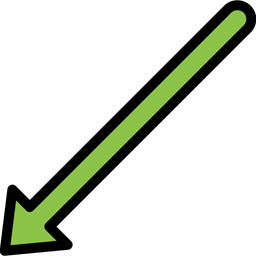 Down left arrow  Icon