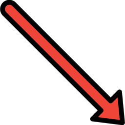 Down right arrow  Icon