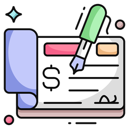 Cheque Writing  Icon