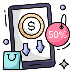 Mobile 50% Sale  Icon