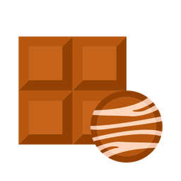 Chocolate balls and chocolate bar  Icon