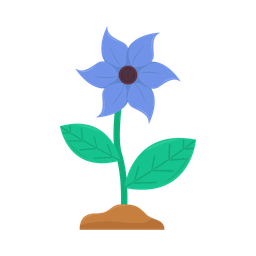 Blue flower  Icon