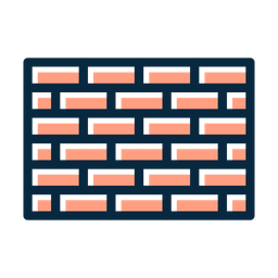 Parede de tijolos  Ícone