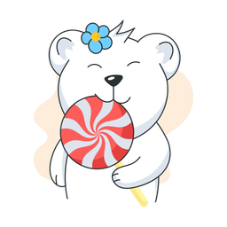 Bear Lollipop  Icon