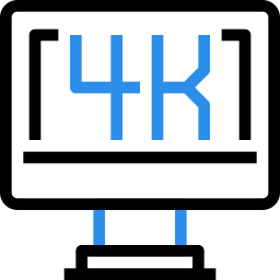 4K-Bildschirm  Symbol