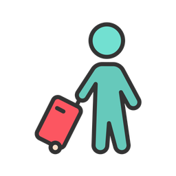 Carrying Luggage  Icon