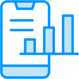 Gráfico de barras móviles  Icono