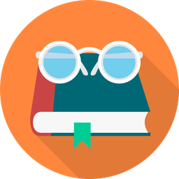 Book and glasses  Icon