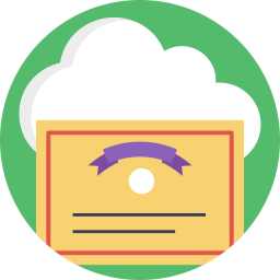 Cloud certification  Icon