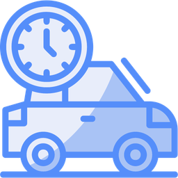 Car With Clock  Icon