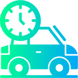 Car With Clock  Icon