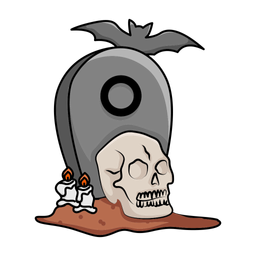 Grave and skull  Icon