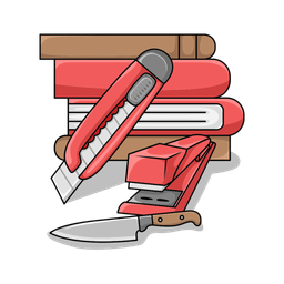 Cutter and stationary  Icon