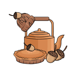 Autumn teapot  Icon