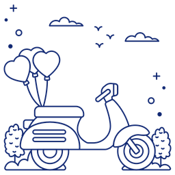 Decorative Scooter  Icon