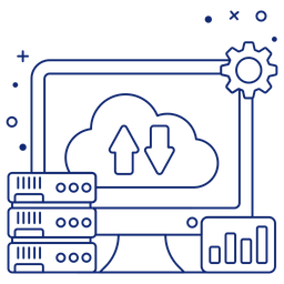 Transferencia de datos en la nube  Icono