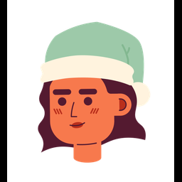 Christmas santa hat latina woman  Icon