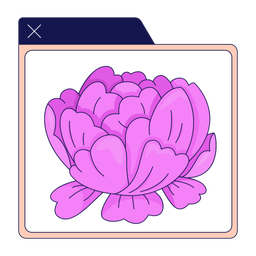 Application window blooming peony  Icon