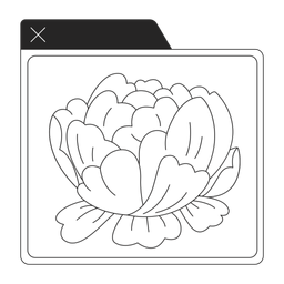 Application window blooming peony  Icon