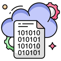 Cloud Binary File  Icon