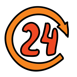 24 Hour service  Icon