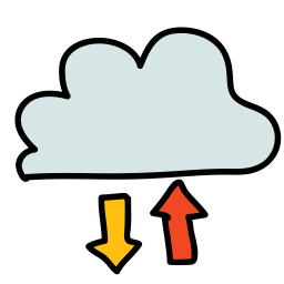 Transferencia de datos en la nube  Icono