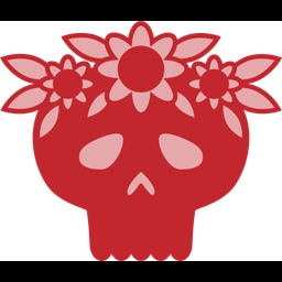 Flower Skull Death Icon