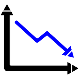 Gráfico de queda  Ícone