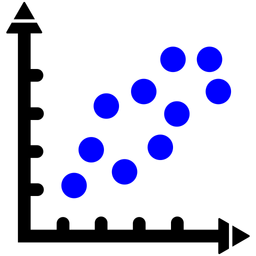 Gráfico de bolhas  Ícone