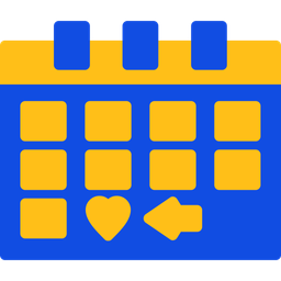 Calendario con un marcador para guardar la fecha  Icono
