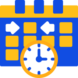 Reloj que indica la hora del evento  Icono