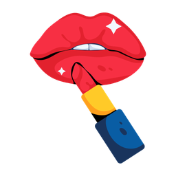 Applying Lipstick  Icon