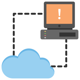 Erro no servidor em nuvem  Ícone