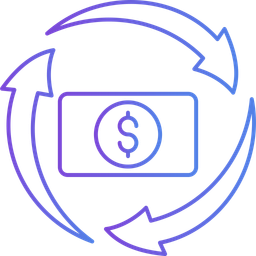 Fluxo de dinheiro  Ícone