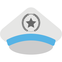 Policia Sombrero Gorra Icono