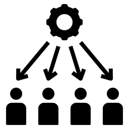 Division of labor-operator-distribution-human resources-allocation-share  Icon