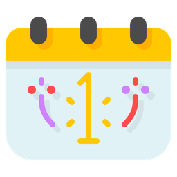 New year calendar  Icon