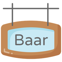 Bar Signboard  Icon