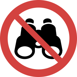 Binocular not allowed  Icon