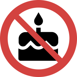 Cake not allowed  Icon