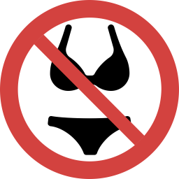 Bikini not allowed  Icon