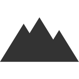 La montaña tiene muchos picos.  Icono